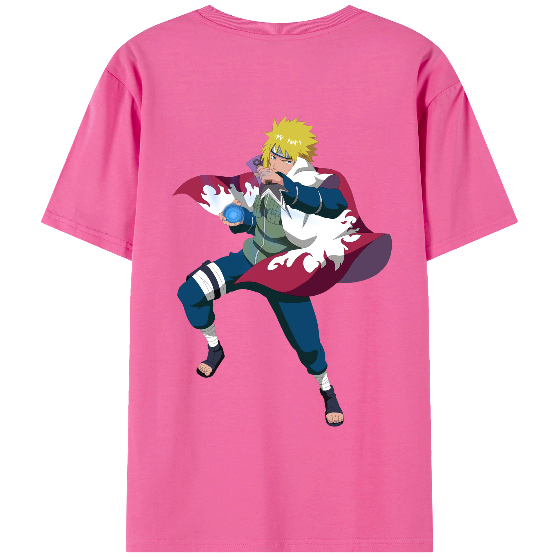 （画像用） NARUTO -ナルト- 波風 ミナト Namikaze Minato レディース半袖Tシャツ(バックプリント)